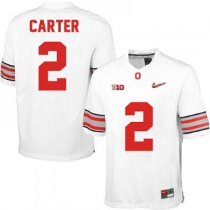 Men's NCAA Ohio State Buckeyes Cris Carter #2 College Stitched Diamond Quest Playoffs Authentic Nike White Football Jersey KI20H40WK